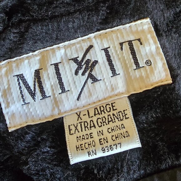Vintage Y2K MIX IT Long Black Coat sz XL - Picture 9 of 9